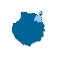 Mapa de localización del municipio de Las Palmas de Gran Canaria (Islas Canarias)